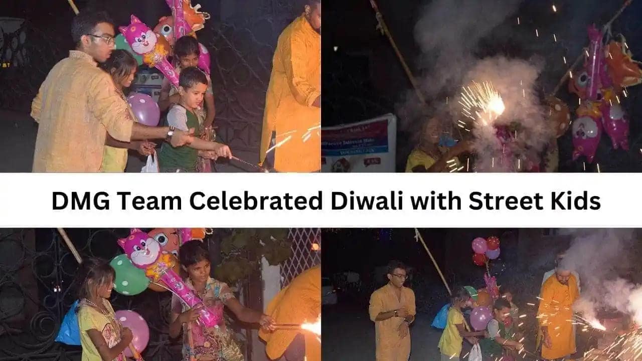 DMG Team & Students Celebrated their Diwali with Street Kids.