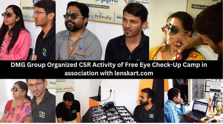 DMG Group Organized CSR Activity of Free Eye Check-up Camp in association with lenskart.com